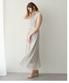 YECCA VECCA シアードット柄ギャザーワンピース