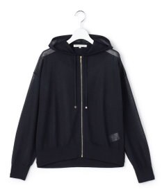 23区 【先行予約】シャイニーシアーニット ジップアップ パーカー