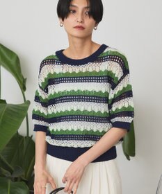AMERICAN HOLIC マルチボーダー配色ニット