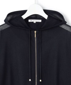 23区 【先行予約】シャイニーシアーニット ジップアップ パーカー