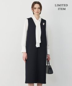 ICB 【WEB限定】ソフトダンボール ジャンパースカートワンピース ブラック