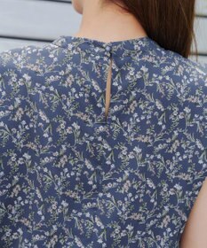 Tiaclasse 【洗える】花柄フレンチスリーブワンピース