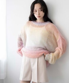 WEGO グラデーションメッシュニット