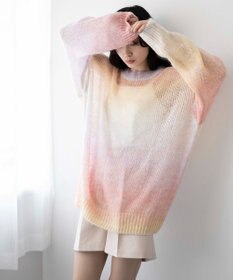 WEGO グラデーションメッシュニット