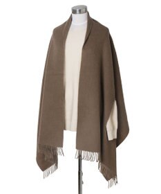 MOONBAT MACKINTOSH PHILOSOPHY ウール100%超大判無地ポンチョストール/幅70cm