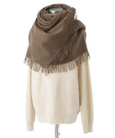 MOONBAT MACKINTOSH PHILOSOPHY ウール100%超大判無地ポンチョストール/幅70cm