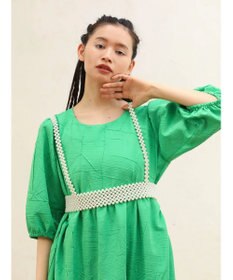 Green Parks ■ＥＳＣＡＲ　エンボスティアードワンピース