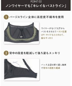 WACOAL ノンワイヤーブラ 【小さく見せるブラ】 高さをおさえてコンパクトに バスト位置アップ 脇すっきり Hカップまで対応 大きいサイズ レディース BMM122 /ワコール