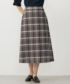 J.PRESS LADIES L 【洗える】シアーチェック スカート