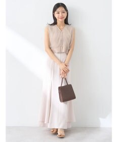 earth music&ecology サイドリブ切替バックレースアップスカート