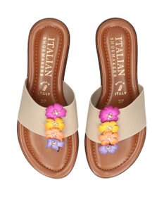 INTER-CHAUSSURES 【ITALIAN SHOEMAKERS】センターフラワートングサンダル