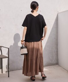 AMERICAN HOLIC ボイルクリンクルティアードスカート