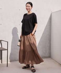 AMERICAN HOLIC ボイルクリンクルティアードスカート