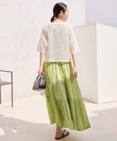 AMERICAN HOLIC ボイルクリンクルティアードスカート