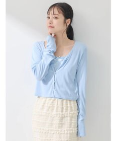 earth music&ecology ＳＥＴ２点カーディガン＋フラワーキャミ