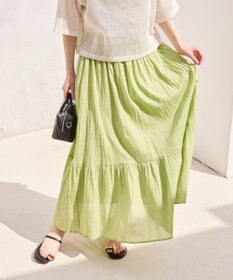 AMERICAN HOLIC ボイルクリンクルティアードスカート