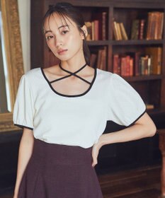 earth music&ecology マルチウェイ配色リボンカットプルオーバー