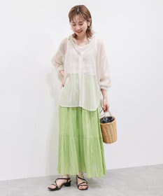 AMERICAN HOLIC ボイルクリンクルティアードスカート