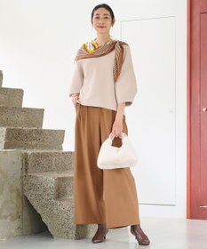 自由区 【洗える】ビエラストレッチワイド パンツ