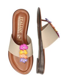 INTER-CHAUSSURES 【ITALIAN SHOEMAKERS】センターフラワートングサンダル