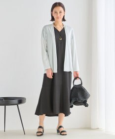 自由区 【好評につき新色追加・接触冷感・UVカット・洗える・XSサイズあり】ハンディカーディガン ミドル丈