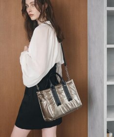 TOPKAPI 【TREASURE TOPKAPI】メタリック パデット ショルダー付 トートバッグ