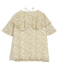 earth music&ecology チョーカー付き楊柳ラッフルブラウス