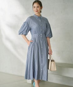 組曲 【WEB限定カラーあり】ボリュームスリーブシャツワンピース