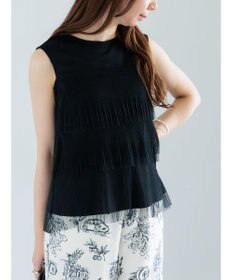 Te chichi ティアードチュールプリーツブラウス