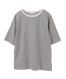 AMERICAN HOLIC 抗菌防臭リブ5分袖カットプルオーバー