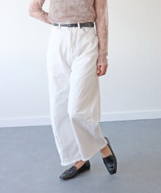 INTER-CHAUSSURES 【FABIO RUSCONI】スクエアトウサケットフラットローファー