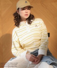 Green Parks GREENWICH POLO CLUB(TM)布帛ドッキングポロニットプルオーバー