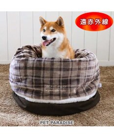 PET PARADISE ペットパラダイス 筒形寝袋 遠赤外線 《チェック柄》 57cm×95cm