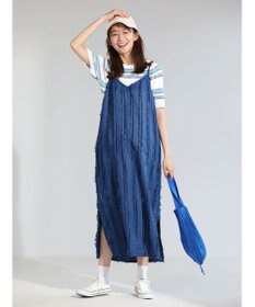 Green Parks フェザージャガードキャミワンピース