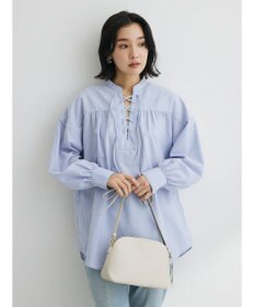 Green Parks ストライプレースアップシャツ