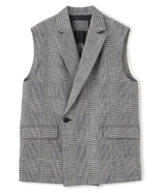 uncrave グレンチェック ジレ