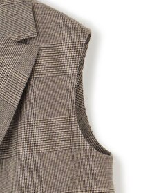 uncrave グレンチェック ジレ