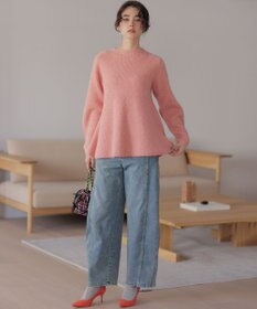 組曲 L へアリーヤーン フレア ニット