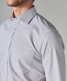 GOTAIRIKU 【形態安定】PREMIUMPLEATS_スモールワイドカラー 通年ドレスシャツ