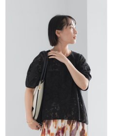 Te chichi メッシュレースボリュームスリーブブラウス