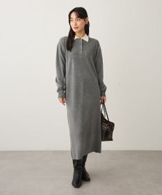 CRAFT STANDARD BOUTIQUE ポロ衿ニットワンピース