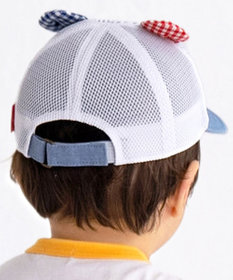 MIKI HOUSE HOT BISCUITS 【44-52cm】 顔ドン メッシュキャップ