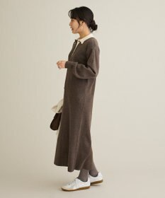 CRAFT STANDARD BOUTIQUE ポロ衿ニットワンピース