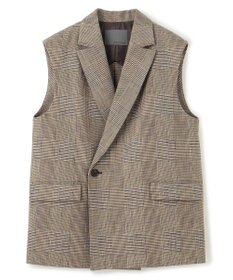 uncrave グレンチェック ジレ