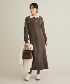 CRAFT STANDARD BOUTIQUE ポロ衿ニットワンピース