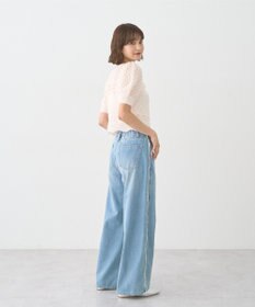 earth music&ecology キャットヤーン透かし編みニットプルオーバー