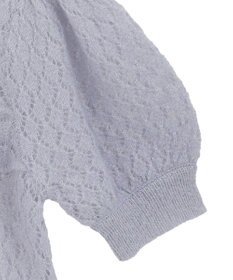 earth music&ecology キャットヤーン透かし編みニットプルオーバー