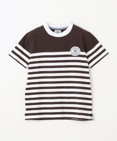 J.PRESS KIDS 【140-170cm】パネルボーダーハウスロゴ Ｔシャツ