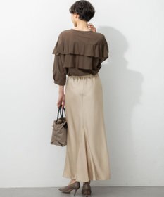 23区 S 【洗える】テクスチャーサテン ナロー スカート