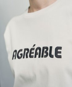 UNFILO L BEAUTY FORM-T cotton ロゴ フレンチスリーブ Tシャツ